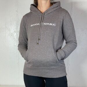 Gray Banana Republic Embroidered Elephant Hoodie